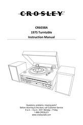 Crosley CR6038A Manual De Instrucciones