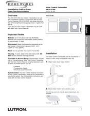 Lutron Homeworks HR-VCTX-SW Instrucciones De Instalación