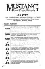 Mustang MV-STAT Intrucciones Para Las Instalación Del Montaje