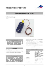 3B SCIENTIFIC PHYSICS U11331 Manual De Instrucciones