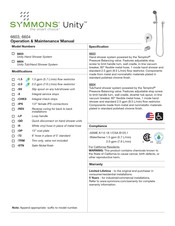 Symmons Unity 6604 Manual De Funcionamiento Y Mantenimiento