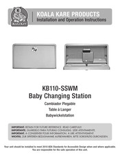 Koala Kare KB110-SSWM Instrucciones De Uso