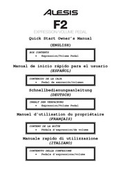 Alesis F2 Manual De Inicio Rápido Para El Usuario