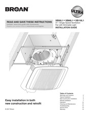 Broan XB50L1 Guia De Instalacion