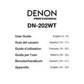 Denon Professional DN-202WT Guia Del Usuario