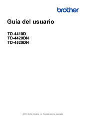 Brother TD-4520DN Guía Del Usario