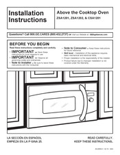 Monogram Advantium ZSA1201 Instrucciones De Instalación