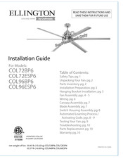 Craftmade ELLINGTON COL96BP6 Guia De Instalacion