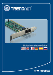 TRENDnet TFM-PCIV92A Guía De Instalación Rápida