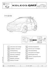 Renault 77 11 423 180 Instrucciones De Montaje