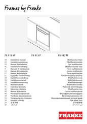 Franke FS 913 M Manual De Instalación
