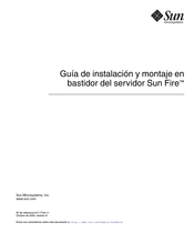 Sun Microsystems Sun Fire Guía De Instalación Y Montaje