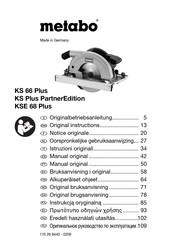 Metabo KS 66 Plus Manual Original