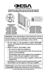 DESA Heating Products LSF30PT Información De Seguridad Y Manual De Instalación