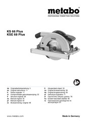 Metabo KS 66 Plus Manual Original