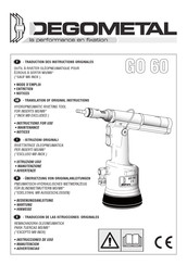 Degometal GO 60 Traducción De Las Instrucciones Originales