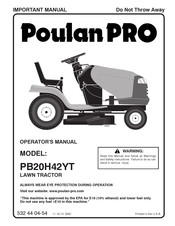 Poulan Pro PB20H42YT Manual Del Operador