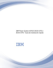 IBM 8335-GTG Guía De Instalación Rápida