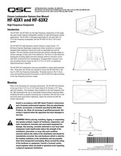 QSC HF-63X2 Manual Del Usuario