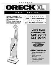 Oreck XL2100HH Guia Del Usuario