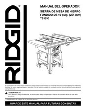 Ridgid TS3650 Manual Del Operador