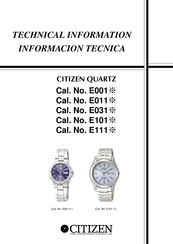 Citizen E101 Información Técnica