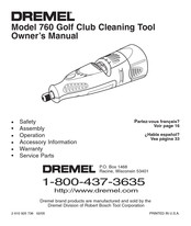 Dremel 760 Golf Club Manual Del Propietário