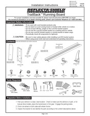 DEFLECTA-SHIELD TrailBack Running Board Instrucciones De Instalación