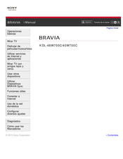 Sony BRAVIA KDL-40W700C Manual Del Usuario