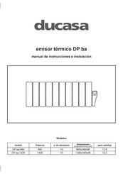 Ducasa DP ba-1425 Manual De Instrucciones E Instalación