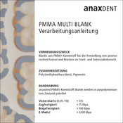 anaxDENT PMMA MULTI BLANK Instrucciones De Uso