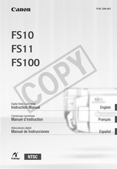 Canon FS100 Manual De Instrucciones