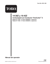 Toro TimeCutter 14-38Z Manual Del Operador