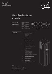 Borg & Overstrom b4 Manual De Instalación Y Manejo