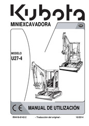 KUBOTA U27-4 Manual De Utilización