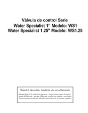 Clack WS1.25 Manual De Operación E Instalación