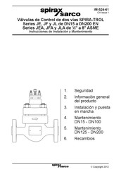 Spirax Sarco SPIRA-TROL JE Serie Instrucciones De Instalación Y Mantenimiento