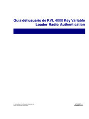 Motorola Solutions KVL 4000 Guia Del Usuario