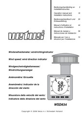 Vetus WSD834 Manual De Manejo Y Instrucciones De Instalación