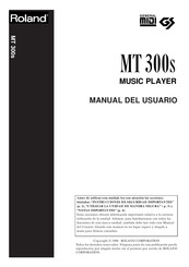 Roland MT 300s Manual Del Usuario