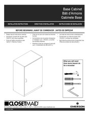 Emerson CLOSETMAID Instrucciones De Instalación