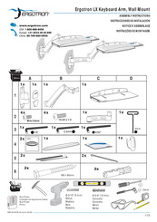 Ergotron LX Keyboard Arm Instrucciones De Instalación