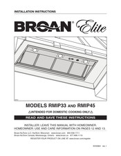 Broan Elite RMIP45 Instrucciones De Instalación