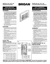 Broan 128 Guia De Inicio Rapido