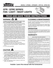 Broan QTRE Serie Manual De Usuario