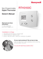 Honeywell RTH3100C Manual Del Propietário