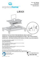 ERGOTRONHOME Lift101 Guia Del Usuario