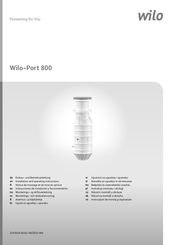 Wilo Port 800 Instrucciones De Instalación Y Funcionamiento