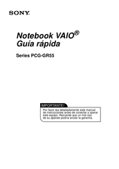 Sony VAIO PCG-GR55 Serie Guía Rápida