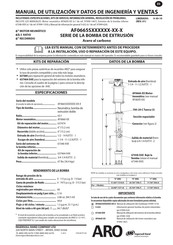 Ingersoll Rand ARO AF0665S Serie Manual De Utilización Y Datos De Ingeniería Y Ventas